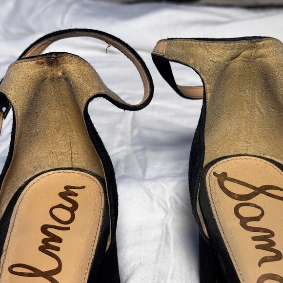 Sam Edelman I Black Susie d'Orsay Ankle Strap Block Heel Sandal size 8.5 - Picture 14 of 15